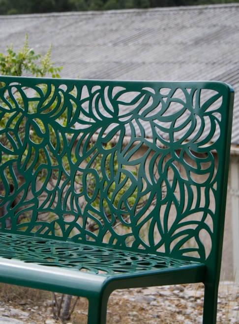 Detail green bench Saya Collection - Photograph by Thomas Casubolo