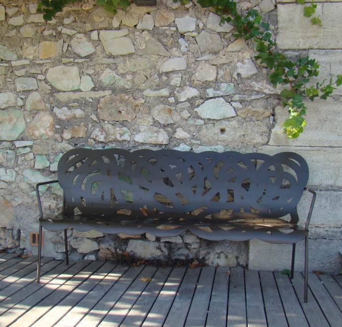 Treccia Collection, black bench
